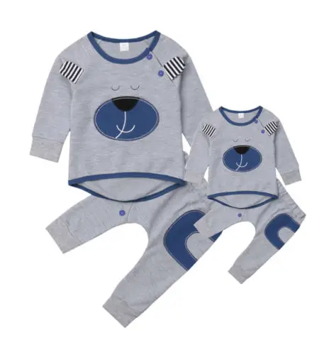 Новинка осени 2018 комплект из 2 предметов для новорожденных одежда маленьких