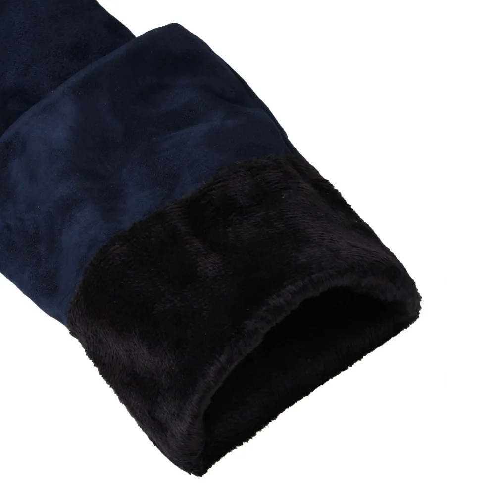 Женские высокие сапоги до колена из искусственной кожи на толстом каблуке без