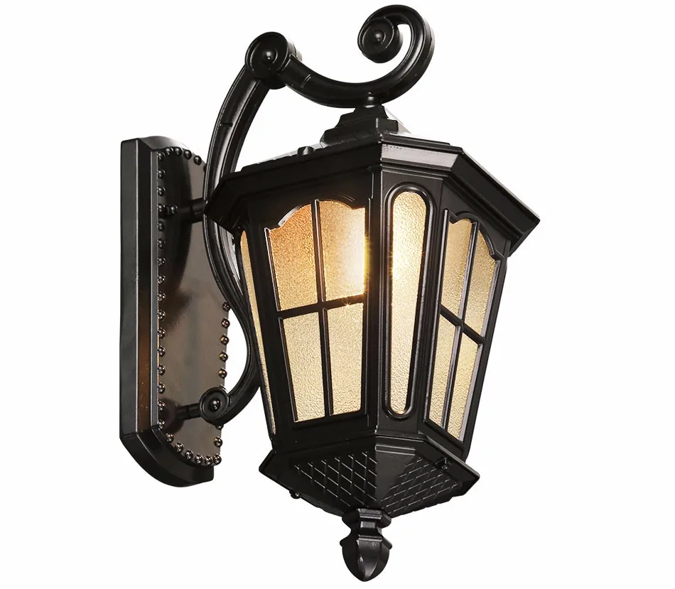 Настенный светильник винтажный водонепроницаемый матовый черный|outdoor wall lamp|outdoor