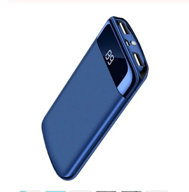 Внешний аккумулятор 30000 мАч, внешний аккумулятор, 2 USB, ЖК-дисплей, мини внешний аккумулятор, портативное зарядное устройство для мобильного телефона, для Xiaomi iphone XS Max 8