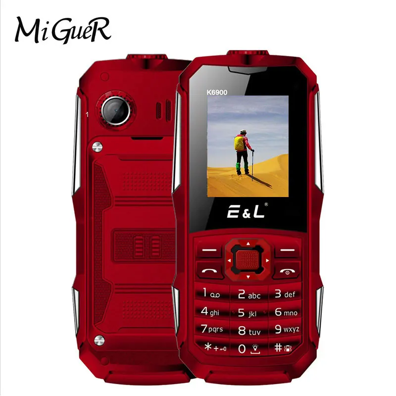 E & L EL K6900 IP68 водонепроницаемый ударопрочный мобильный телефон клавиатура большой
