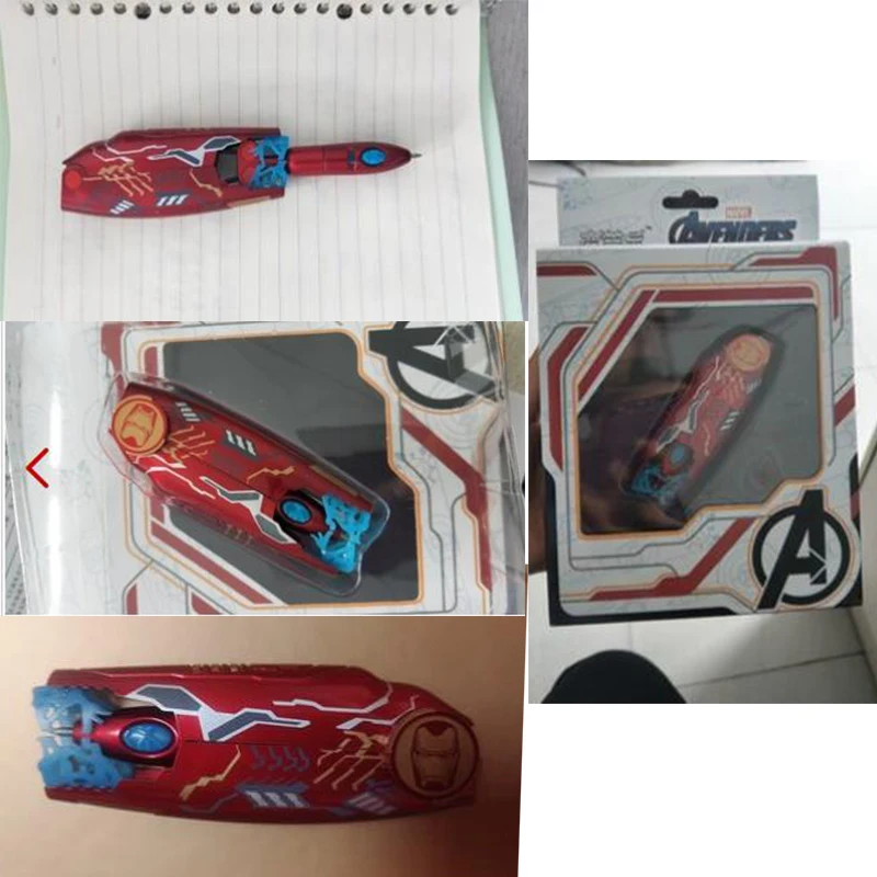 Avengers: Endgame Adjustable Ballpoint Pen Write Captain America Hawkeye IronMan Tony Stark Cosplay Prop Toy Students Gift