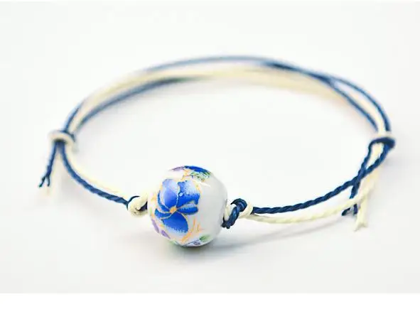 Простой тканый браслет с керамическим принтом модные украшения подарки 7071 |