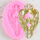 3D Павлин граница силиконовая форма рельеф кекс Топпер украшение Конфеты Шоколад помадка формы свадебный торт украшения инструменты
