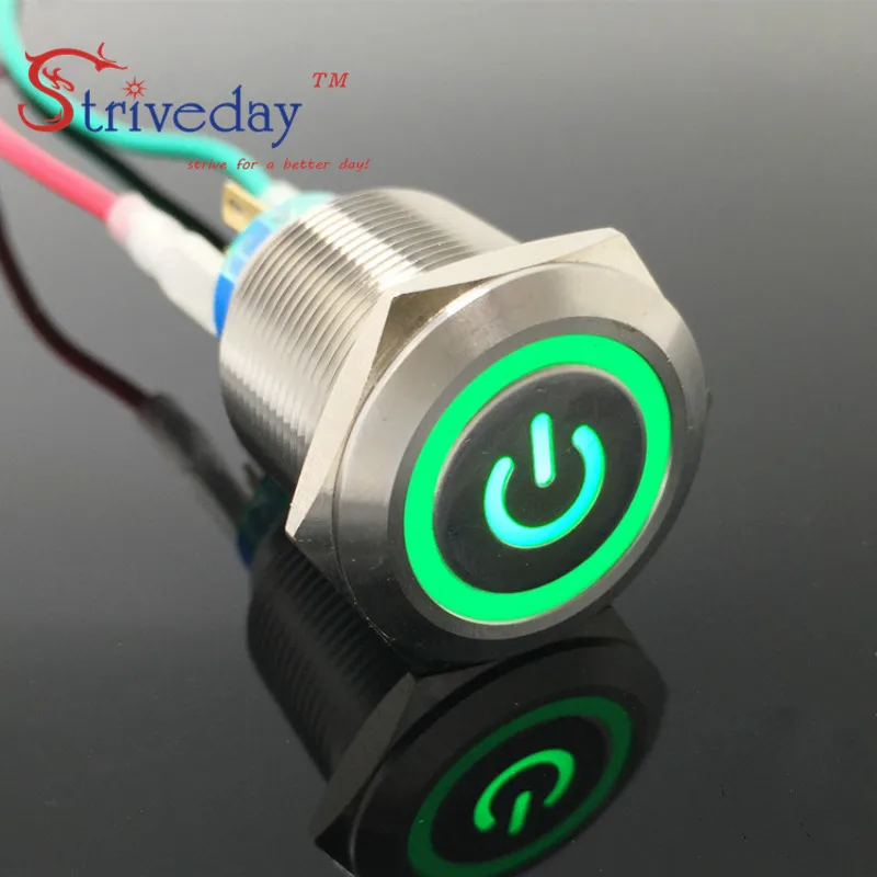 1 шт. 22 мм с собственн-стопорное кольцо символом власти из нержавеющей стали