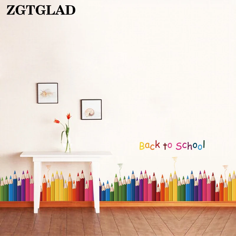 ZGTGLAD Наклейка на стену со съемной задней стенкой в школу DIY художественные