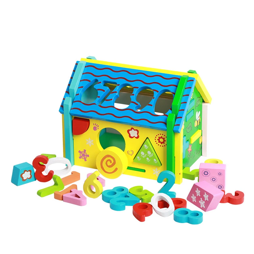 Chanycore Детские Обучающие деревянные игрушки геометрической формы цифровые блоки