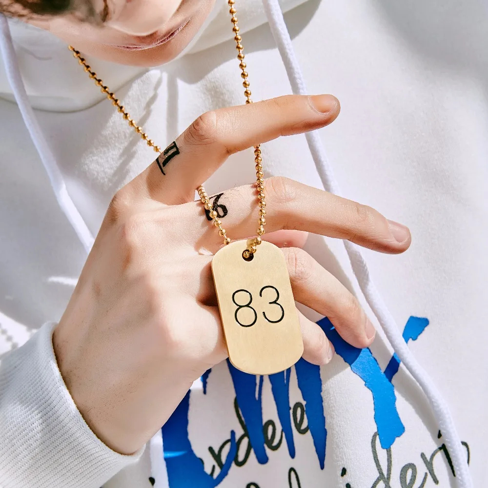 Очаровательная подвеска из нержавеющей стали с молнией 83 модное ожерелье для