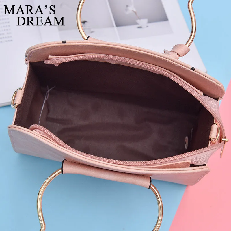Mara's Dream 2018 Модная стильная искусственная кожа Женская милая однотонная большая