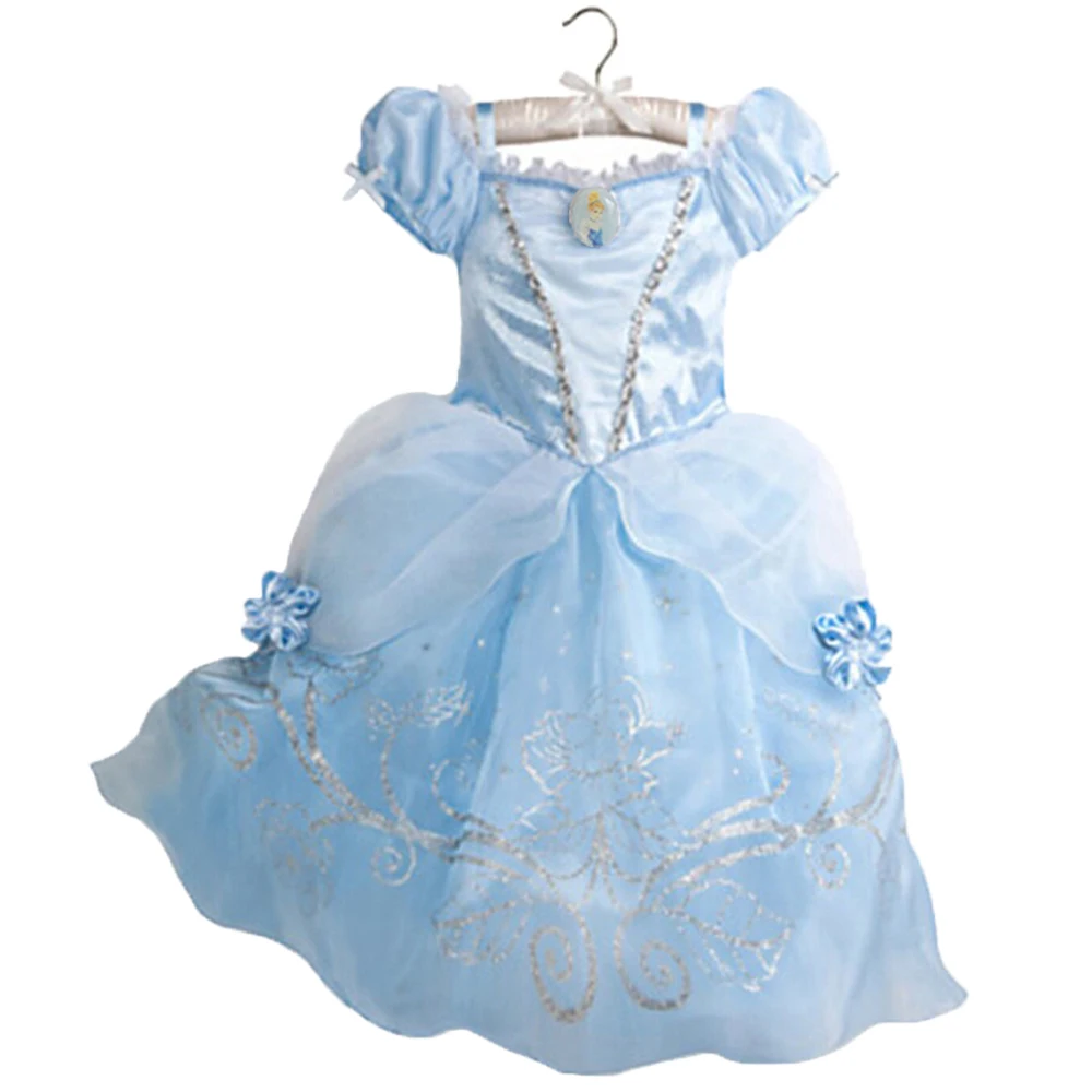 2020 Dress Girl Princess Costume Sofia Snow White Party Birthday up Belle Kids Girls Summer 2-8Years | Детская одежда и обувь