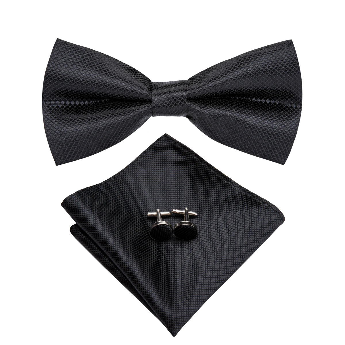 Самый популярный мужской черный однотонный простой галстук-бабочка 100% чистый