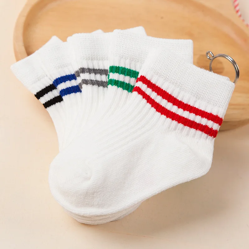 5 пар в полоску Детские носки Мода хлопок вязать детские спортивные Стиль для