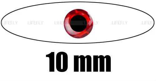 10mm 3D Red / Wholesale 550 Soft Molded 3D Holographic Fish Eyes, Fly Tying, Jig, Lure Making, 25/64