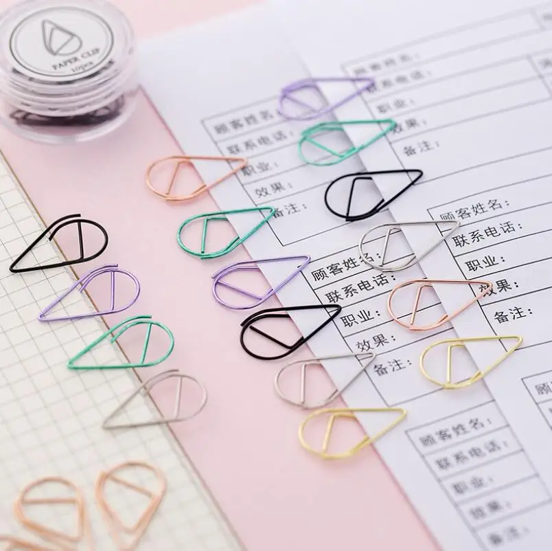 10 шт. креативная милая бумага для капель воды металлическая вкладка книги