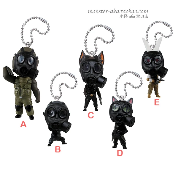 

ПВХ фигурка модели toyAnimal soldier с маской gassmask 5 шт./компл.