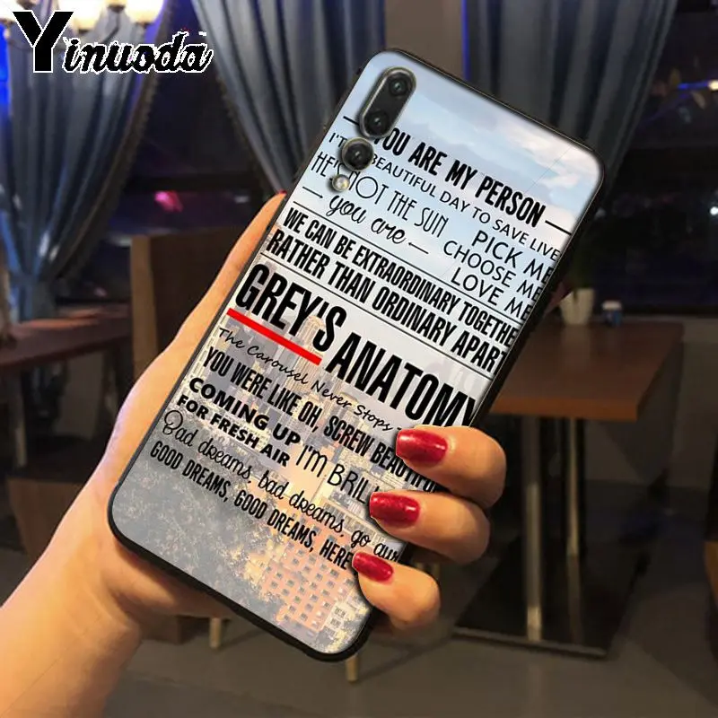 Yinuoda You're My Person Greys Anatomy TPU черный чехол для телефона huawei p20pro p20lite mate10pro nova3i honor8x coque |