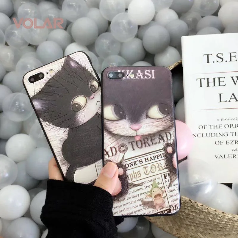 Мода прекрасный кот Телефонные Чехлы для iPhone 7 чехол Cute Товары кошек животного