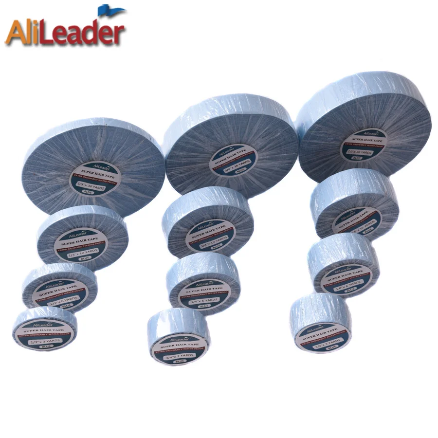 

Alileader 1Roll Waterproof Ultra Hold Wig Tape For Extension Super Toupee Adhesive Glue For Hair Double-Sided For Wigs Blue Tape