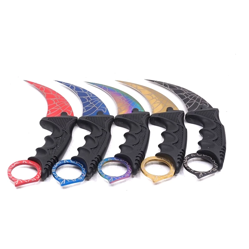 Karambit нож CS GO для обучения выживания карманный нож с фиксированным лезвием игровой коготь нож из нержавеющей стали для отдыха на природе EDC инструменты