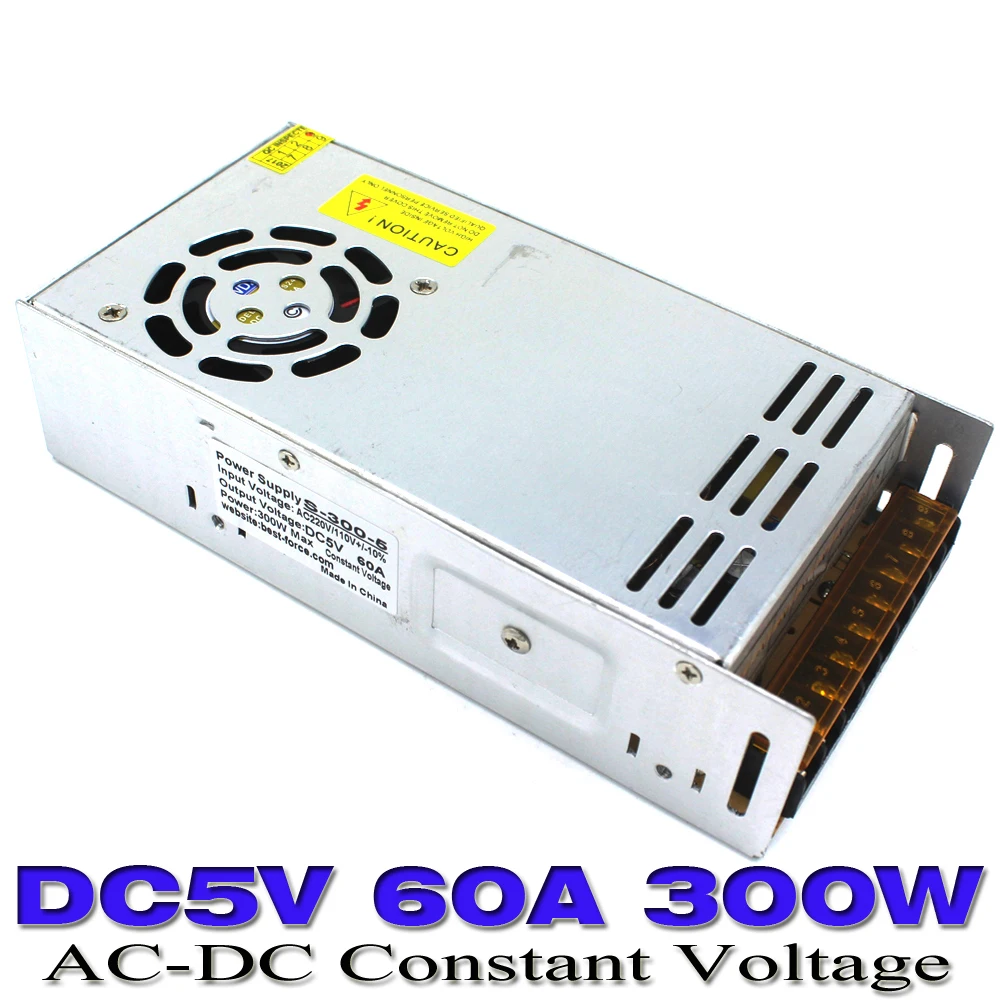 Универсальный источник питания DC5v 60A 300 Вт светодиодный трансформатор для