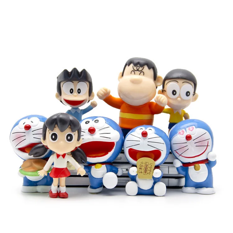 6 видов стилей Аниме Doraemon Мини ПВХ Фигурки игрушки для детей рождественские