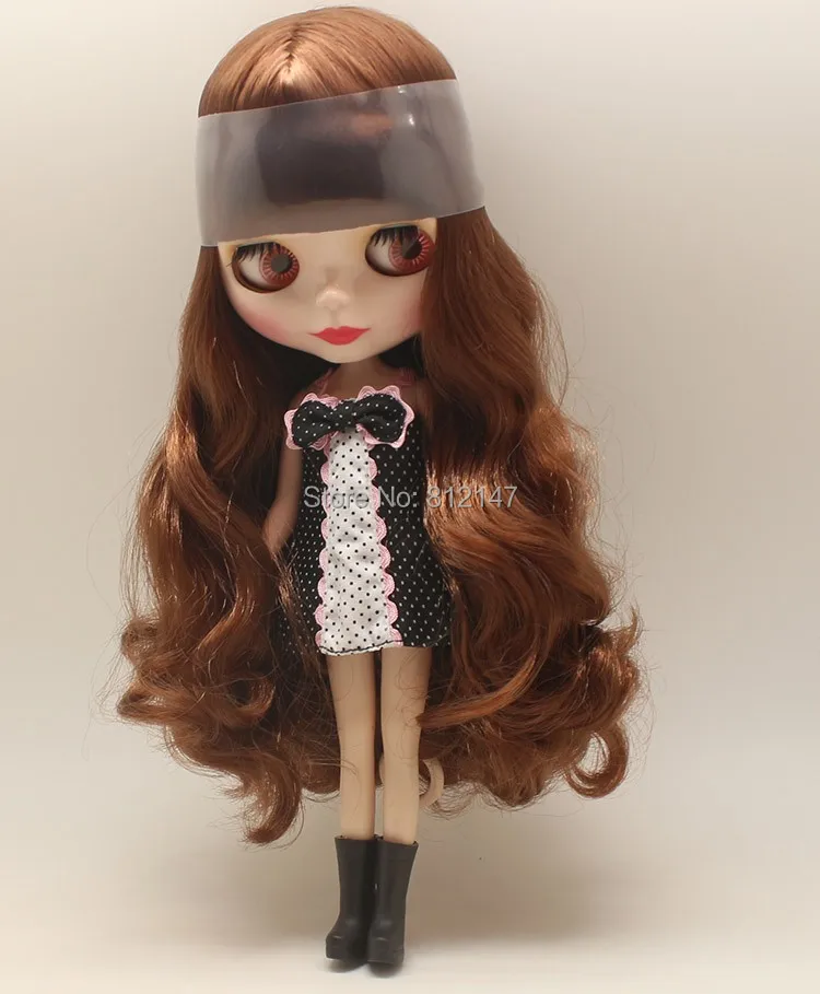 Бесплатная доставка куклы телесного цвета (коричневые длинные вьющиеся волосы) |
