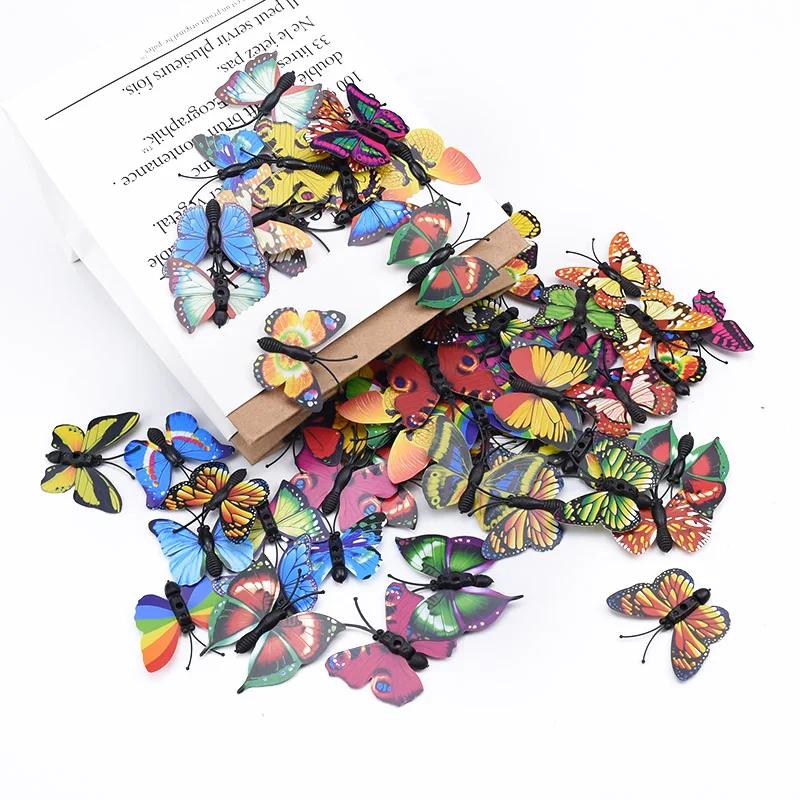 40 шт. декоративные пластиковые бабочки для украшения дома|Искусственные и сухие