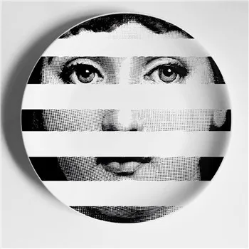 7 Rosenthal Piero fornasetti тарелки Стиль 8 дюймов дома Настенная Декорация плиты бар отеля справочная информация иллюстрации посуды оптом - Цвет: 7