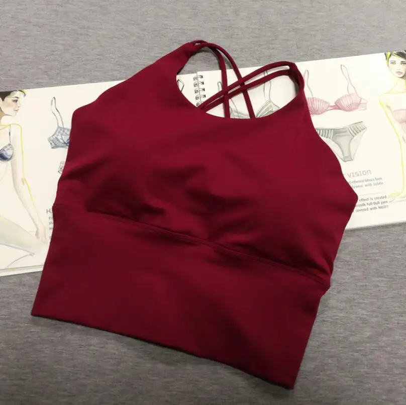 Сексуальный женский мягкий спортивный бюстгальтер для йоги ударопрочный