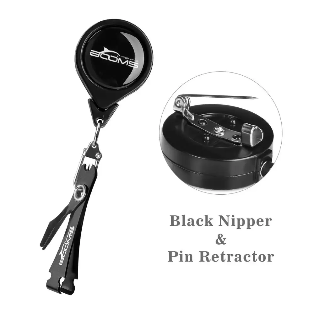 Nipper Pin Retractor Booms Рыбалка Быстрый инструмент связывания узлов нахлыстом лески ножницы резак клипер кусачки Быстрый узловой галстук Zinger Ретрактор снасти - Цвет: Nipper Pin Retractor