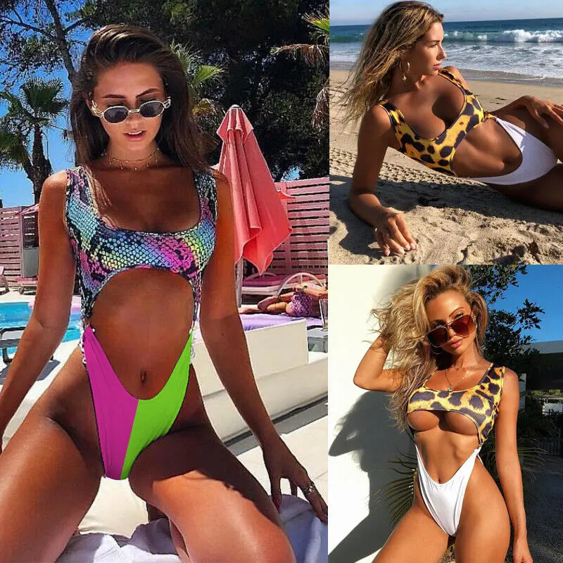 Новинка 2019 хит продаж женский леопардовый купальник с принтом змеи сексуальный