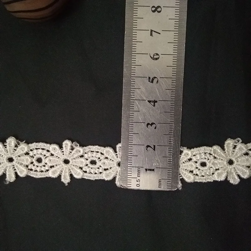 5 ярдов молочный шелк вышитая кружевная лента швейная аппликация планка Лента
