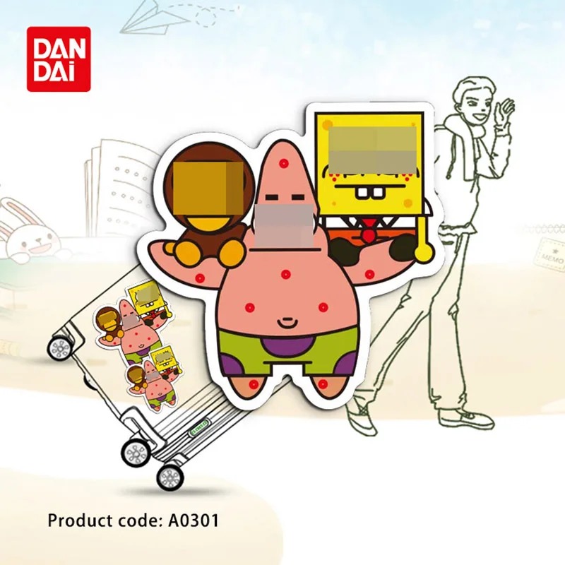 Color Happy Patrick Star Toothbrush Cute Cartoon Waterproof Sticker Notebook Phone Skateboard Guitar Suitcase A0653 LM30 |