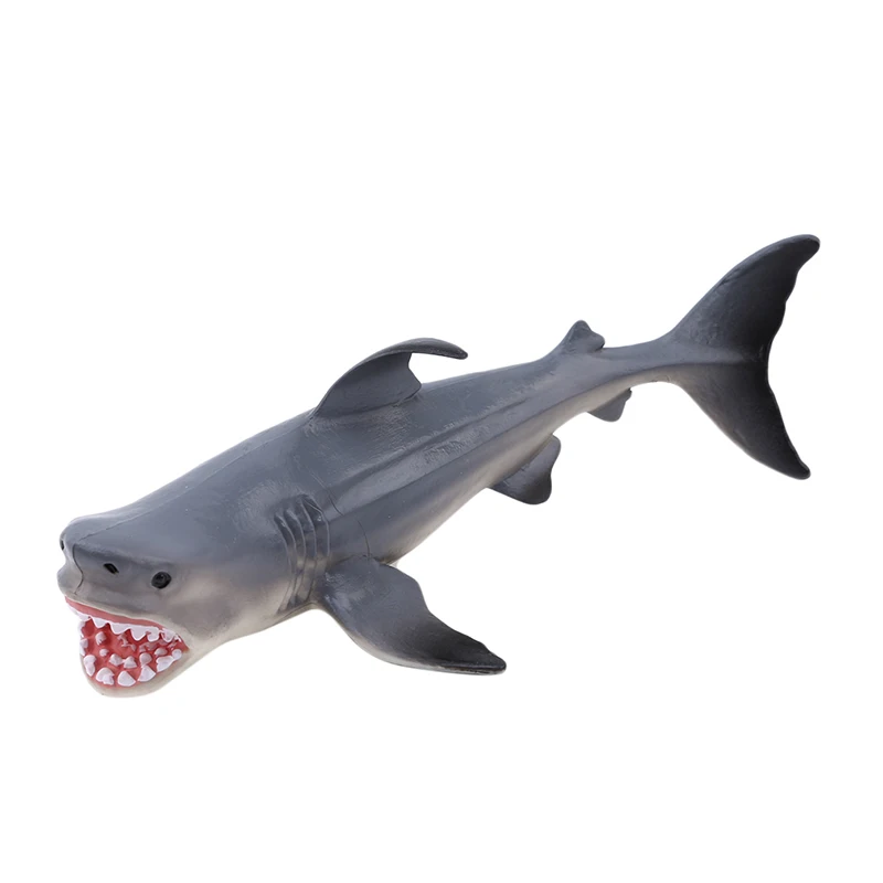 18*10 см серый Megalodon доисторическая Акула океан образование животное фигурка