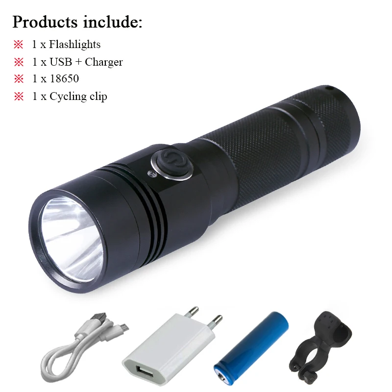 Package C Мощный светодиодный фонарик usb фонарик xm l2 светодиодный налобный фонарь 18650 заряда батареи проблесковый фонарь Водонепроницаемый фонарь для кемпинга, охоты, фонарик - Испускаемый цвет: Package C