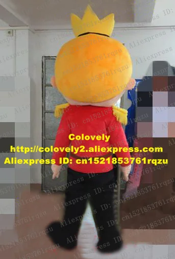 Особенный костюм пехоты принца мультяшного персонажа маскоте желтые волосы