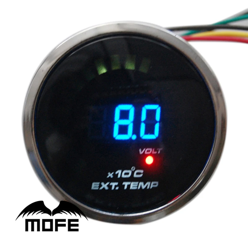 Датчик температуры выхлопных газов EGT Аналоговый светодиодный цифровой датчик 52