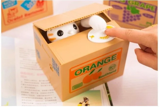 Забавная панда кошка собака Копилка игрушки автоматическая Новинка