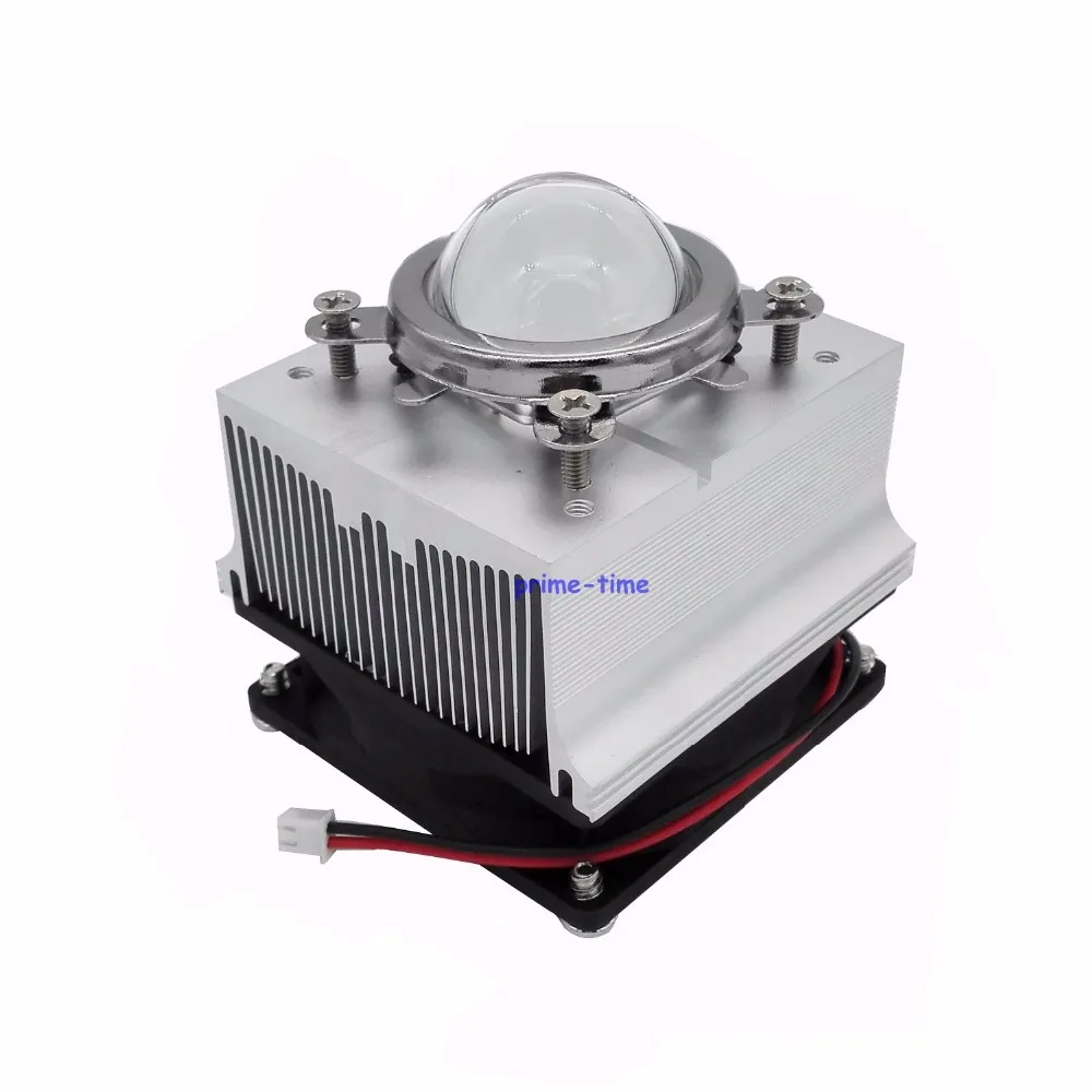 

Led Cooling System 20-100W LED Aluminium Heat Sink Cooling Fan + 60-80degree 44mm Lens + Reflector Bracket