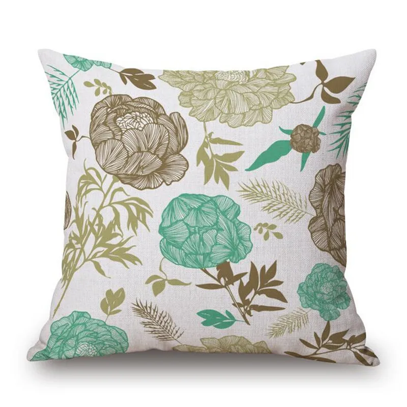 Декоративные Чехлы для подушек в европейском стиле с цветами естественном чехлы