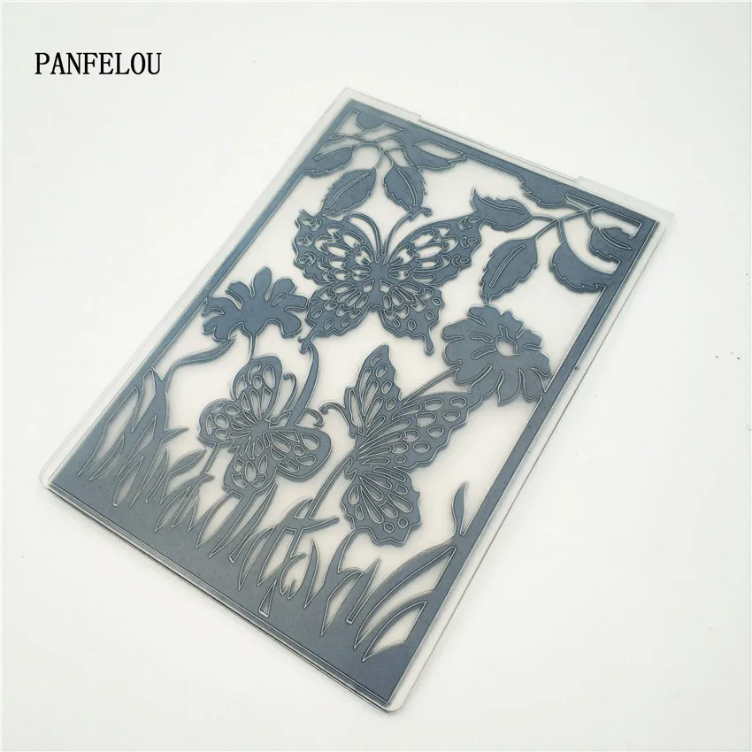 PANFELOU Easter Lace butterflies Embossing folders Plastic For Scrapbooking DIY Template Fondant Cake Photo Album Card Making | Дом и сад