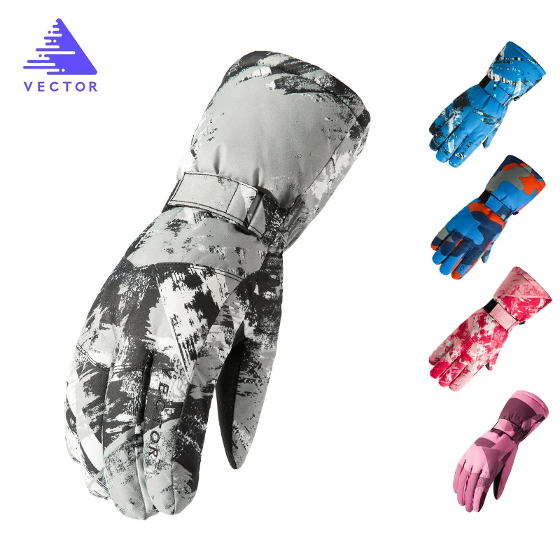 

VECTOR Waterproof Ski Gloves Men Women Warm Skiing Snowboard Gloves Snowmobile Motorcycle Riding Winter Outdoor Snow Gloves