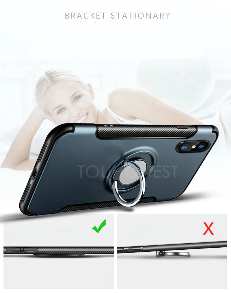 Противоударный чехол для huawei P20 lite Коврики 10 Pro P10 lite Honor 10 9 8 lite 7X P9 Коврики 9 V10 Nova 3 3i кольцо-держатель на палец крышка