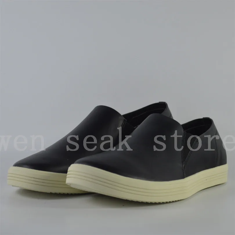 Owen Seak Men Loafers Shoes Summer Luxury Trainers Genuine Leather Boots Casual Brand Flats Black White Big Size Sneaker | Обувь