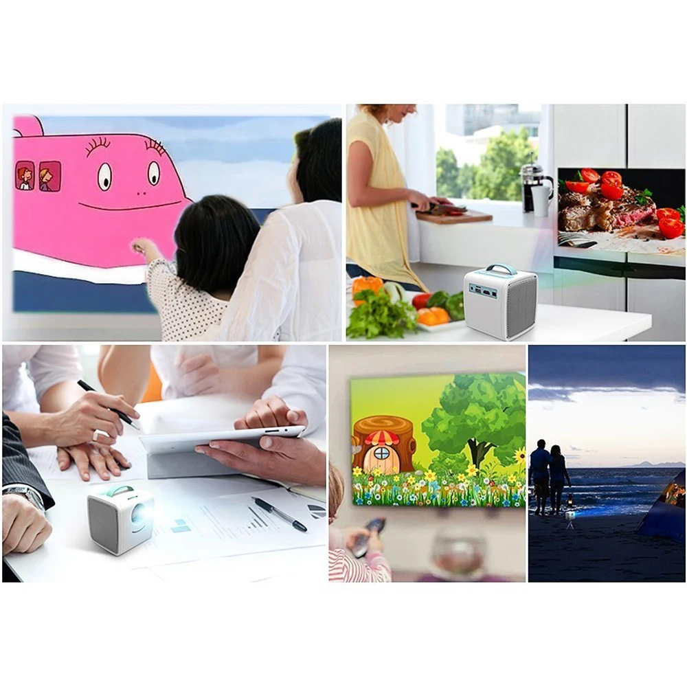 

Wejoy LCD Projector W-S1 Children's Proyector for Christmas Gift LED Pocket Projector Mini Video 320x240P Projector Media Player