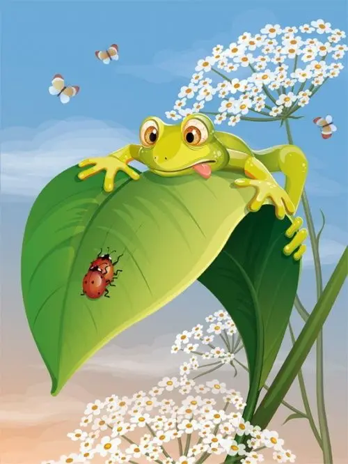 Алмазная Вышивка лягушка catch seven звезда божьи коровки живопись Пластиковые