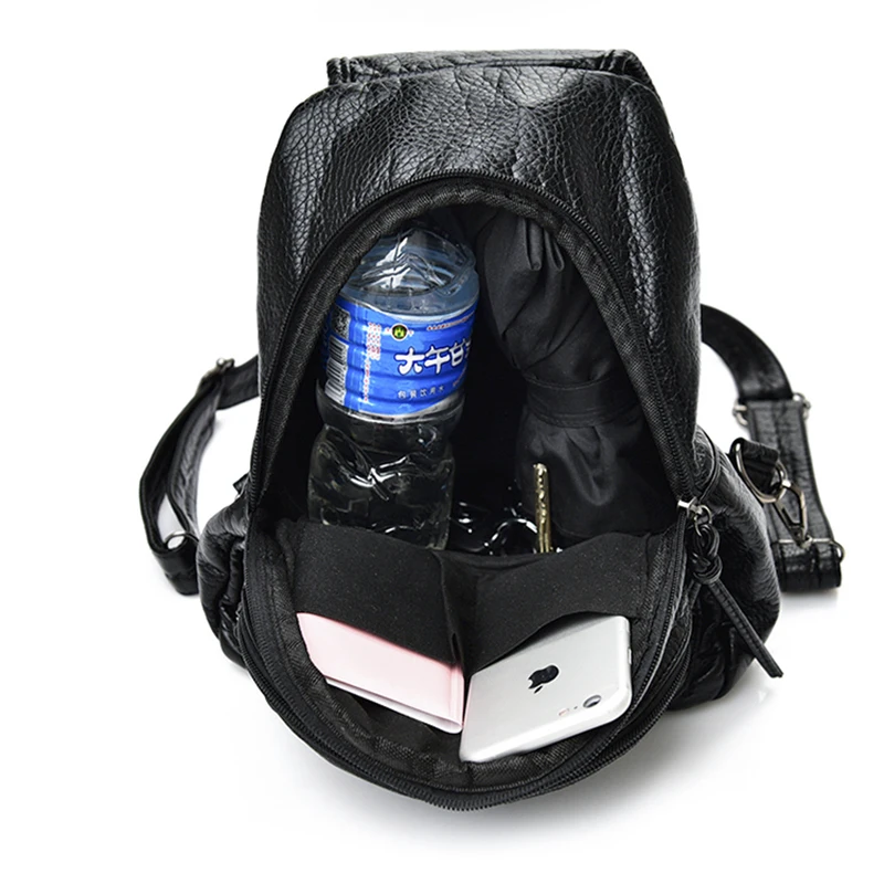 HENGJIALI 2017 Women Backpacks Washed PU Leather Softback Embossing Interior Compartment Packbacks Bags For Teenage Girls | Багаж и сумки