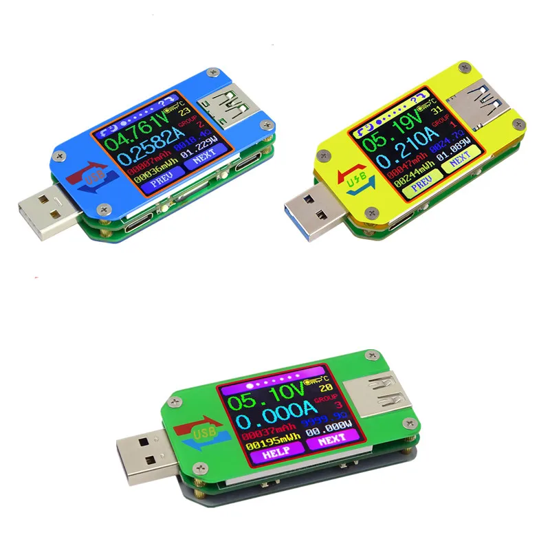 Usb-тестер напряжения UM34/UM34C UM24/UM24C UM25/UM25C цветной ЖК-дисплей измеритель тока