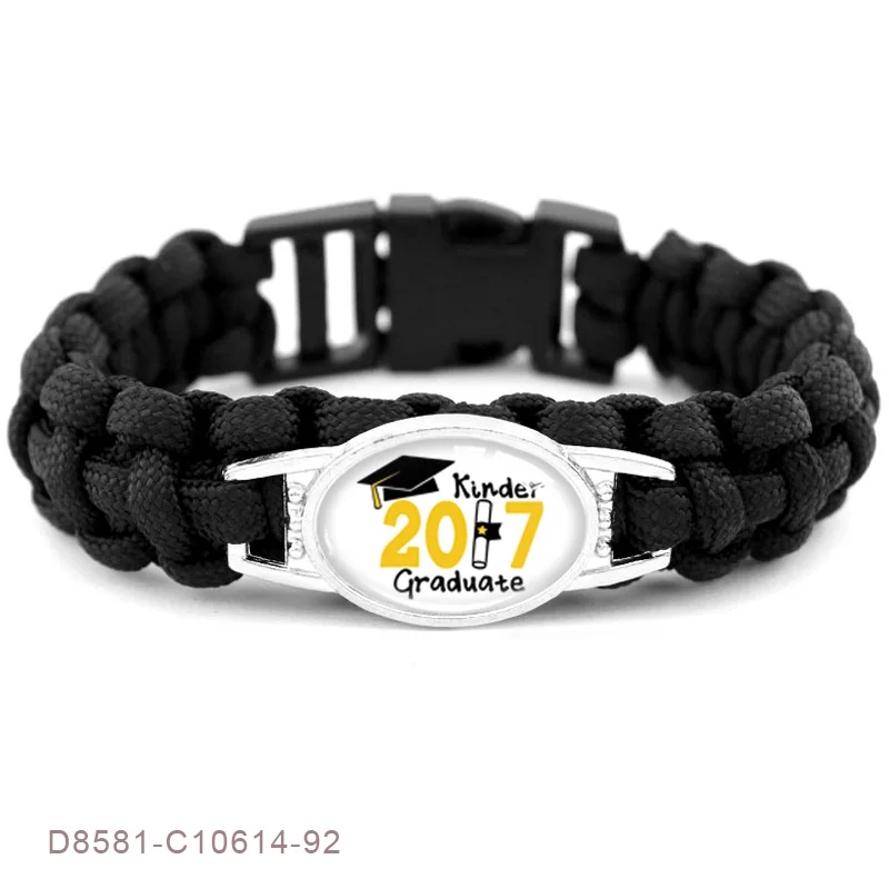 Senior 2018 2019 2020 Proud Mom of a Graduate Military Parachute 550 Cord Wristband Unisex Survival Paracord Bracelets | Украшения и