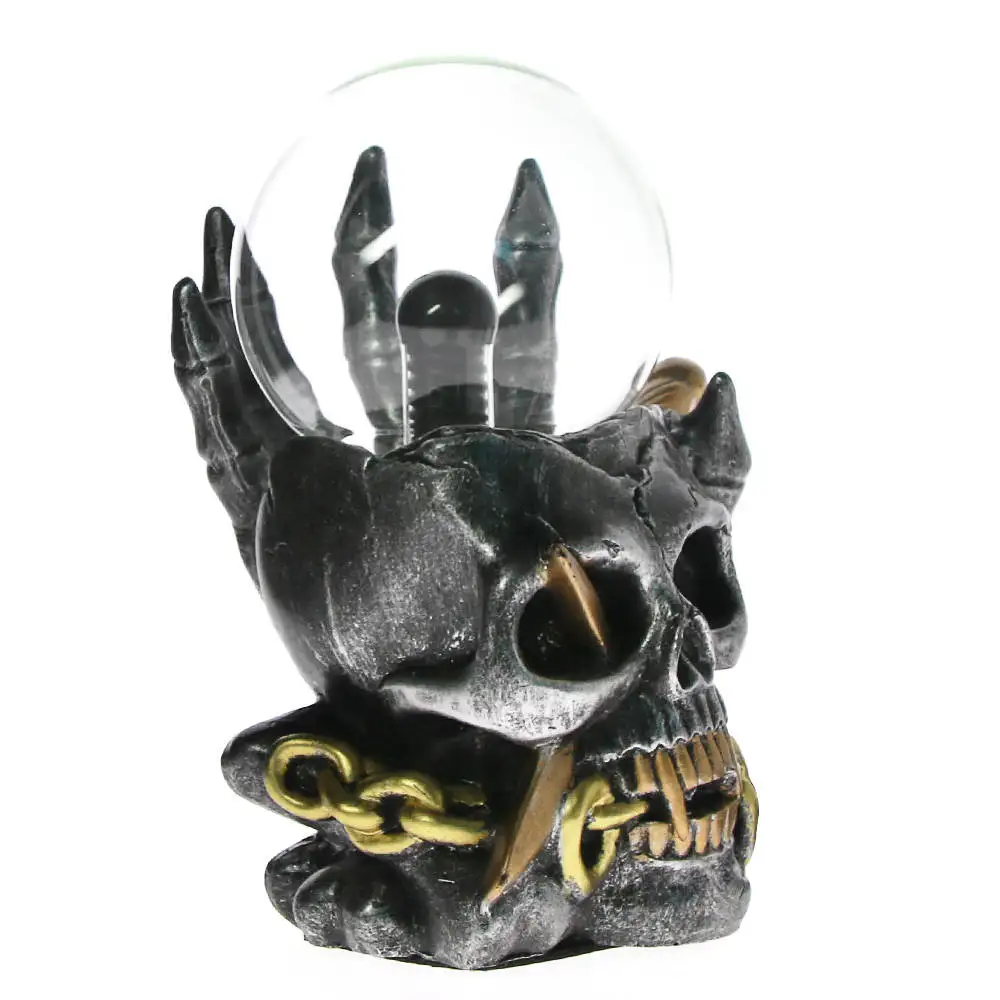 Старинный сказочный волшебный шар с черепом Tesla плазменный стеклянный скелет